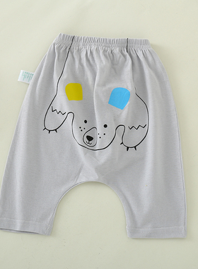 儿童纯棉七分裤婴儿夏季短裤宝宝夏装男童屁屁裤小童大PP裤薄款