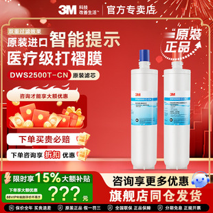正品 CN家用直饮厨房过滤器用 3M净水器滤芯双子净智DWS2500T