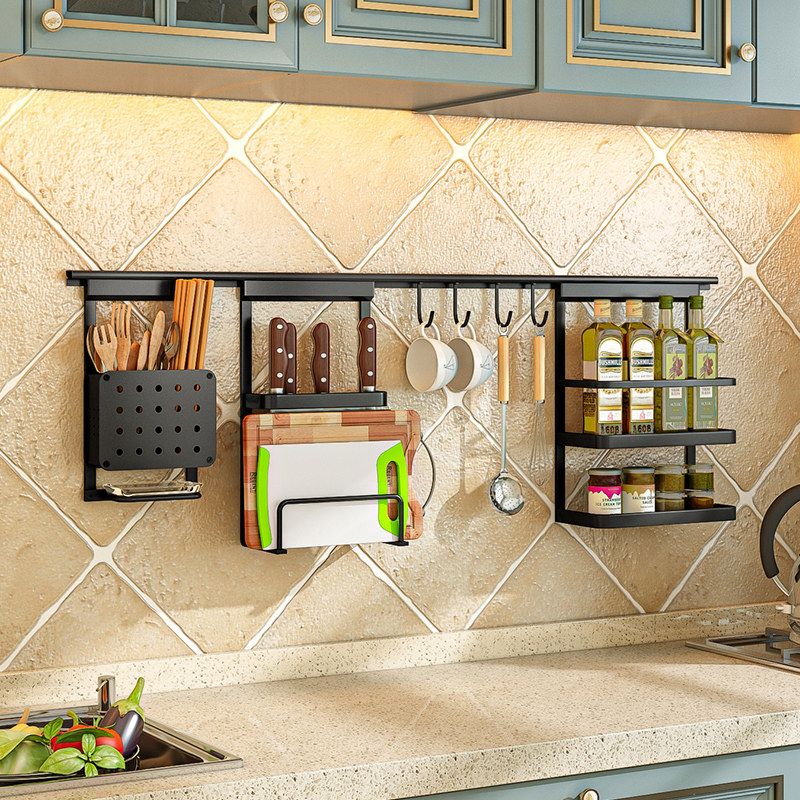 Thanh treo nhà bếp, giá đựng đũa thìa, giá đựng đồ treo tường, giá đựng gia vị, không đục lỗ, giá đựng đồ treo tường gia đình kệ tủ bếp đẹp kệ bếp treo tường