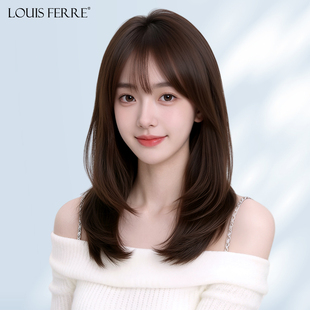 假发女中长发全头套真人发丝无痕隐形自然层次可扎锁骨发假发套