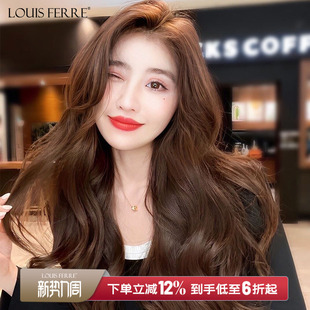 假发全头套女真发大波浪长发卷发夏天薄款 高端真发自然无痕全头套