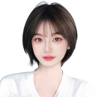 短发假发真发全真人发女全头套波波头双递针自然隐形整顶假发帽