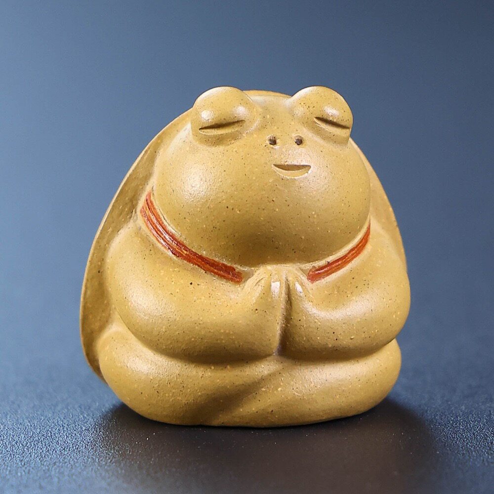 宜兴紫砂茶宠小乌龟摆件段泥手工迷你打坐龟茶具茶道配件茶玩可养