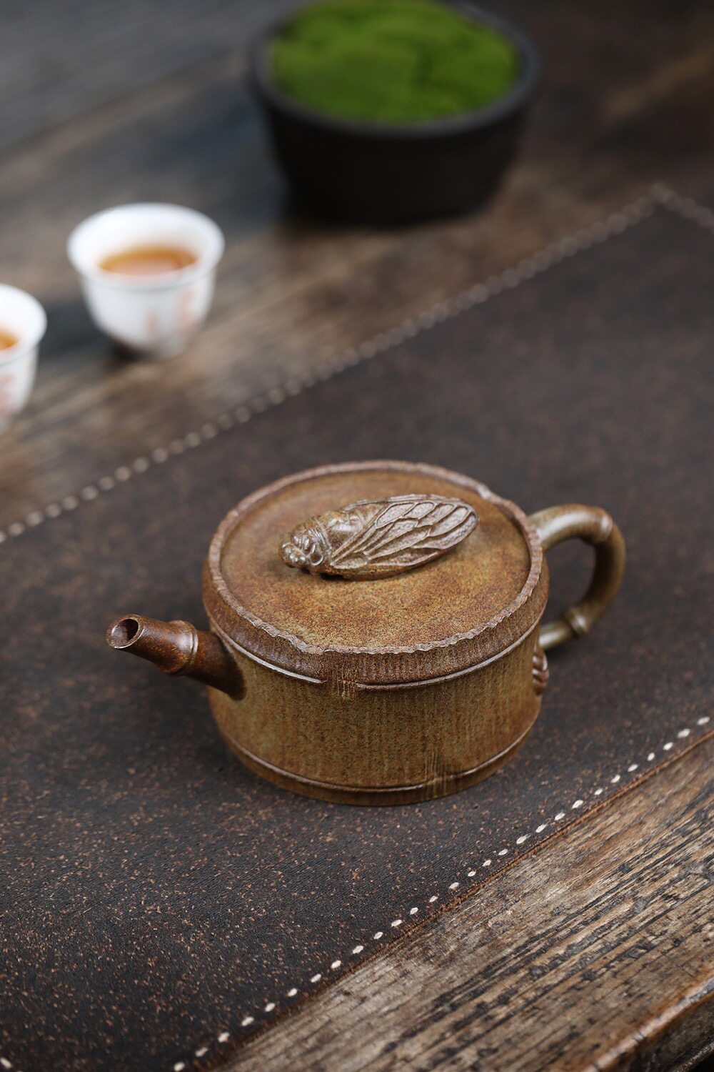 宜兴紫砂壶匠人手工制作原矿柴烧沉香泥一鸣惊人大口茶具