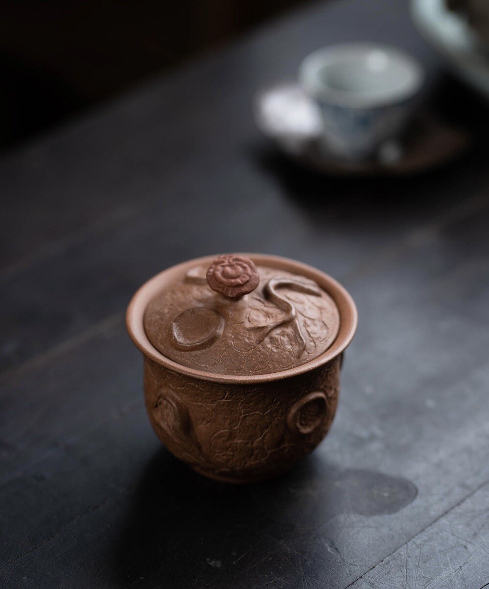 宜兴原矿紫砂分茶器泡茶杯手抓壶茶具配件仿生灵芝供春公道杯盖碗