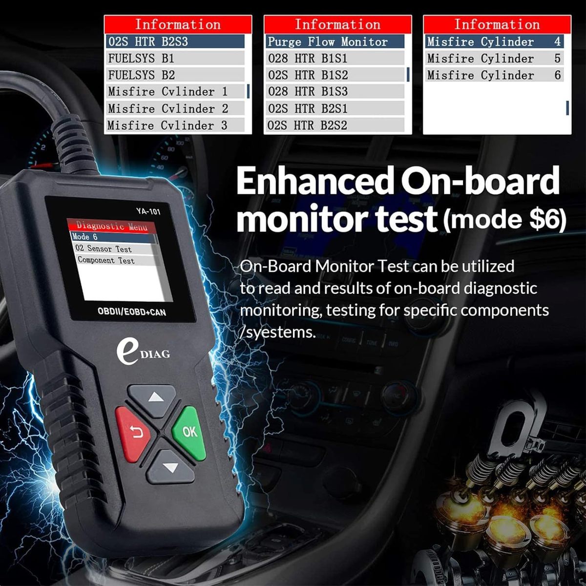 热销ya-101obd2发动机故障码灯读码仪obd行车电脑工具汽车诊断仪