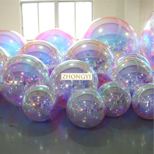 充气酒店球镭射反光球商场镜面kt步行街公园假日活动充气气模厂家
