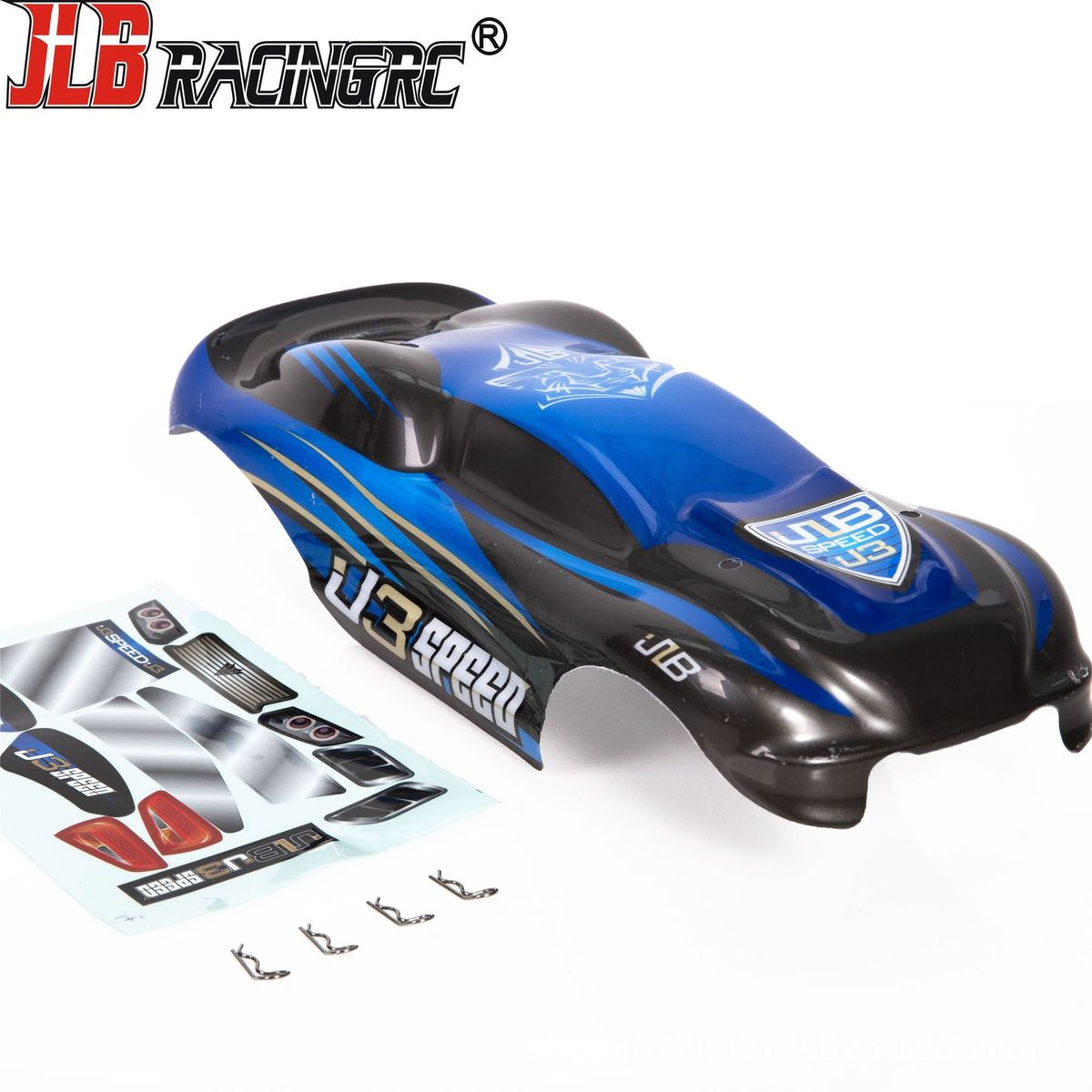 金猎豹1:10电动遥控四驱大脚车配件J3灰蓝车壳EC1007