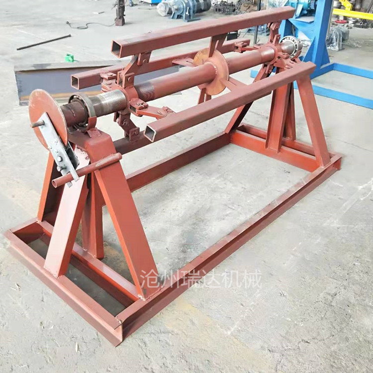 热销厂家销售卷板支架上料彩钢瓦涨紧上料架1.2米镀锌卷放料架