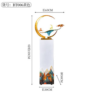 国潮轻奢乔迁旁落流水酒店玄关装饰品客厅电视柜循环水地创意摆件