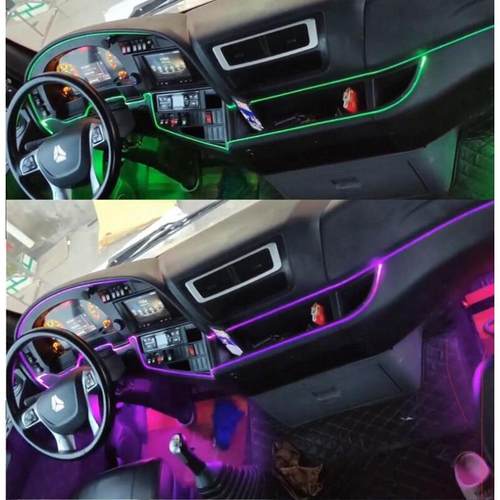 热销货车氛围灯改装24V车内led气氛灯卡车内饰装饰灯中控仪表台冷