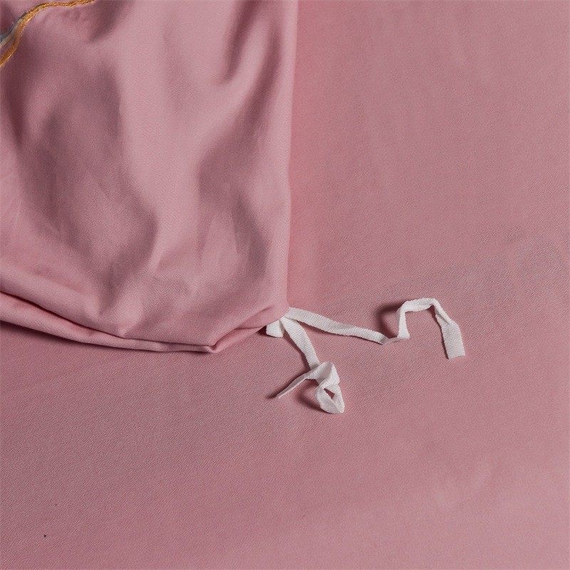 热销纯色贡缎纯棉四件套简约刺绣长绒棉床单被套床上用品全棉南通