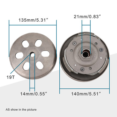 4冲程gy6125cc150cc踏板车atv发动机后离合器总成零件