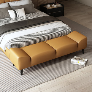 hf2x轻奢衣卧室床边凳床尾放床尾凳凳衣帽间极简长条凳带靠背