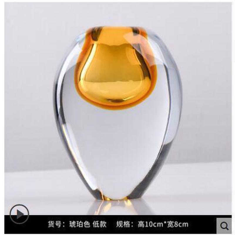 琉璃花瓶创意软装轻奢客厅玄关家居简约现代插花玻璃装饰品摆件小