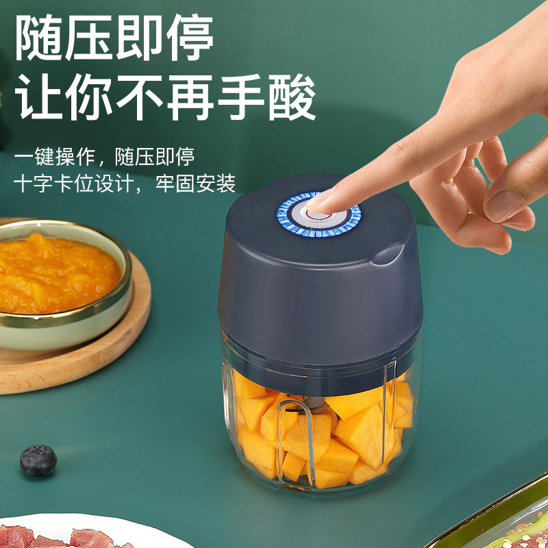 多功能婴儿辅食机宝宝辅食料理机家用小型打泥绞肉机电动蒜蓉机