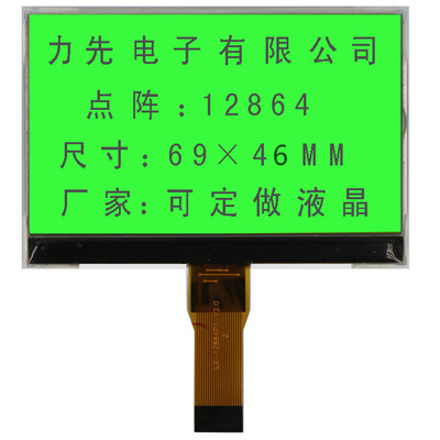 LX-12864P1大尺寸 点阵液晶屏 COG LCD 显示屏 长期稳定供货69*46
