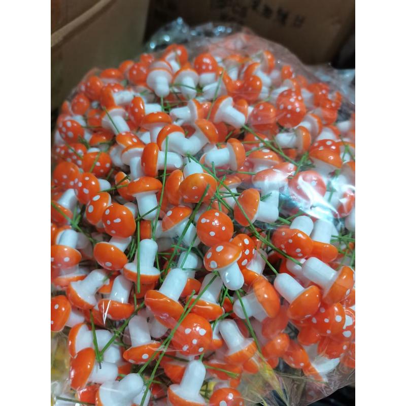 约2cm泡沫仿真蘑菇花园装饰多肉盆景工艺人工植物盆栽可爱小屋diy