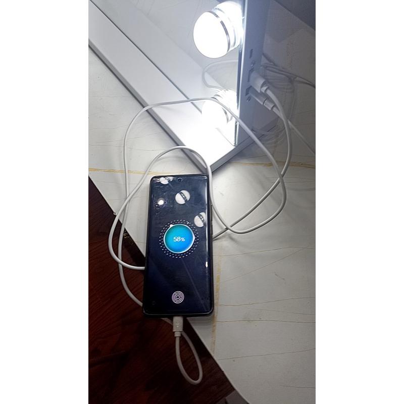 好莱坞18灯led化妆镜美妆补妆梳妆镜台式桌面灯泡卧室镜子