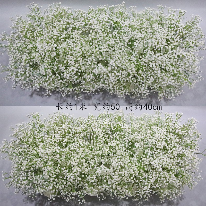 婚庆婚礼堂米白色路引花排道具花艺挂花地排花角花点主题酒店白色