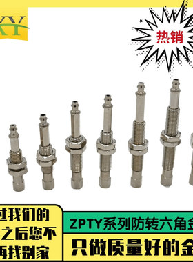ZPTY系列防转六角金具ZP6吸盘支架铜镀镍材质43/47/54/60/75/83