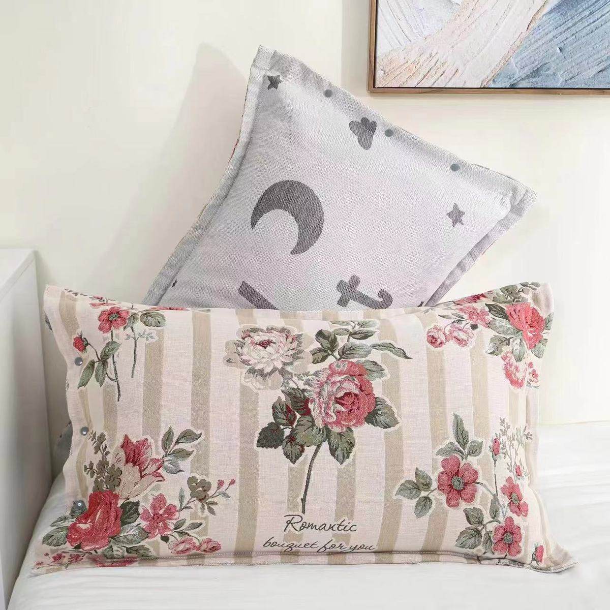 新品纯棉纱布枕套侧边按扣用单人枕头套柔软吸汗透气隔脏四季用,包装,茶板纸,淘宝优惠券,粉丝福利购,淘宝优惠卷