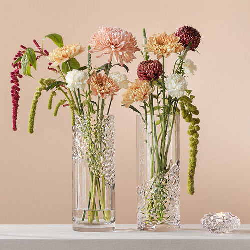 热销客厅进口水晶玻璃carat手工花瓶欧式简约家居orrefors插花摆