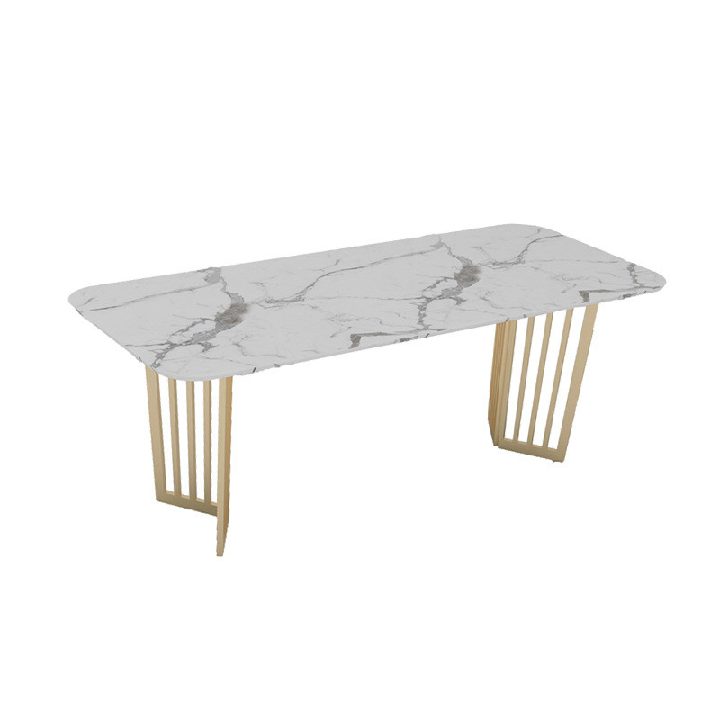 北欧简约大理石家用洽谈桌椅组合办公会议餐厅岩板餐桌椅