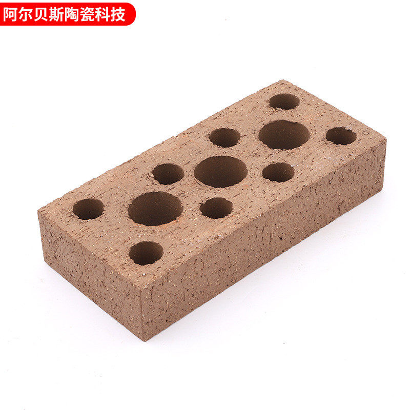 抗压烧结砖红砖头小区别墅人行道路面耐腐蚀园林广场多孔砌墙砖