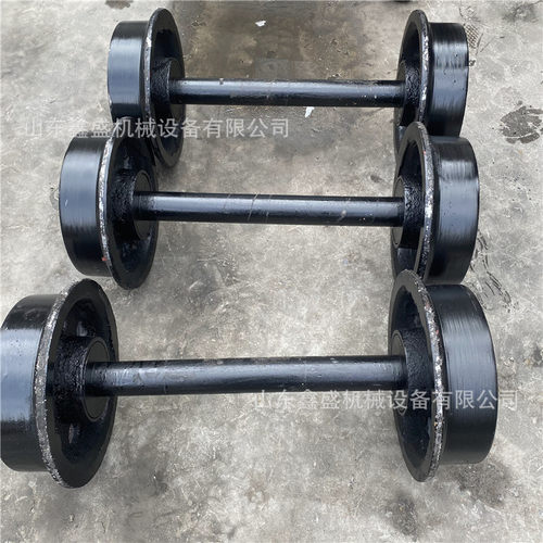 厂家式轨道轮梭车轮对实心空心矿车轮闭式防尘式矿车轮对翻斗