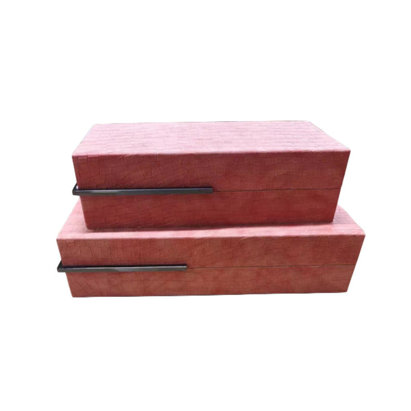 热销现代简约新中式软装首饰盒样板间收纳盒家居工艺品客厅装饰摆