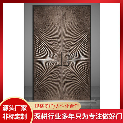 304不锈钢门单门韩式门入户门加厚防盗门通风透气入户门进户大门