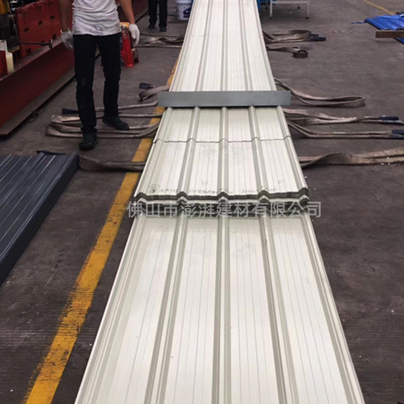 钢铁皮瓦彩屋顶玻璃钢压型板钢结构屋面墙身系统颜色厚度均可定制