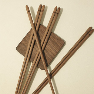 沐林筷子正宗坤甸铁木筷子创意筷便携情侣款原木无漆无蜡不易发霉