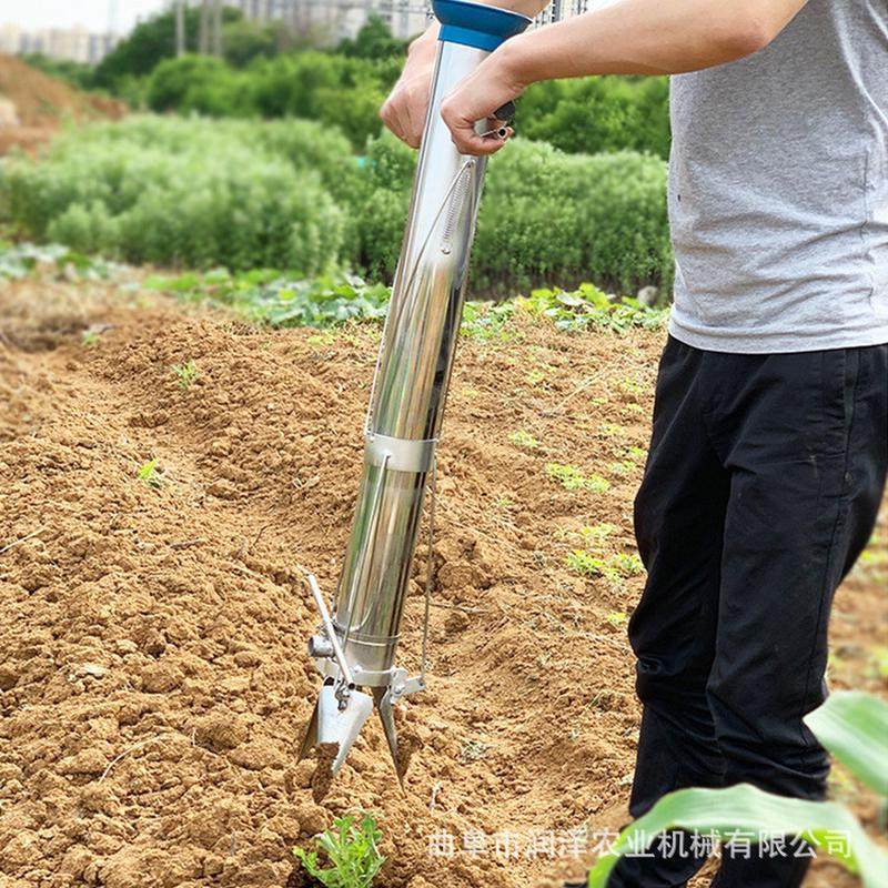 热销轻便式加厚不锈钢蔬菜栽苗器双把手多功能加长三开口移苗器,农机/农具/农膜,播种栽苗器/地膜机,淘宝优惠券,粉丝福利购,淘宝优惠卷