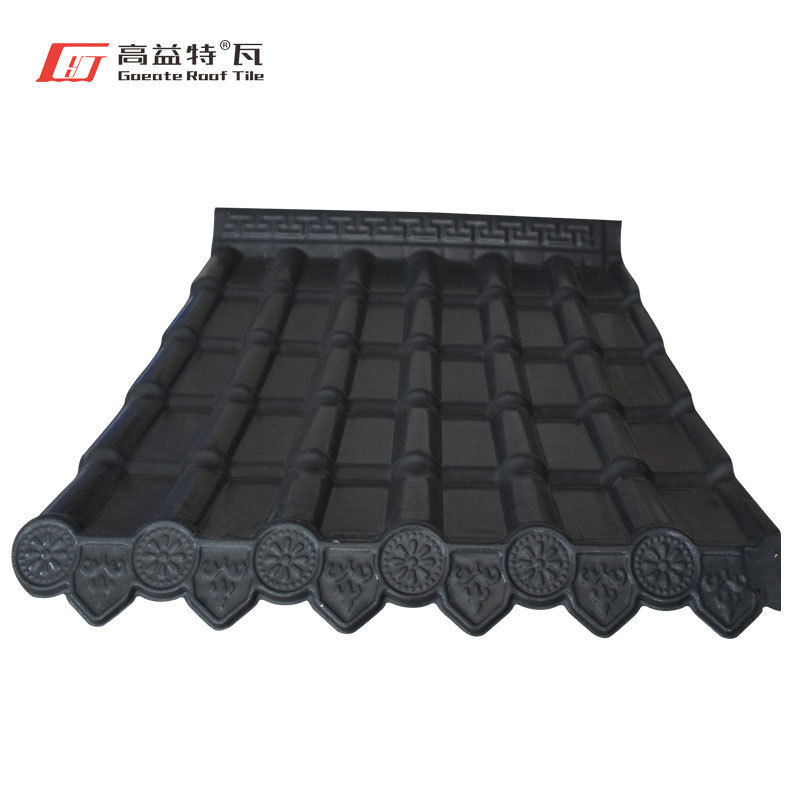 高益asa加厚树脂一体雨棚屋顶仿古塑料瓦瓦片隔热塑胶屋面瓦厂家