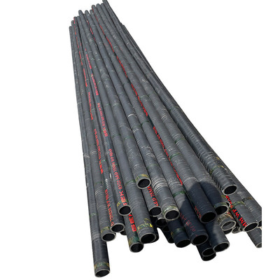 加厚大口径排涝抽水胶管水泵法兰橡胶管12m黑色橡胶排水用长管