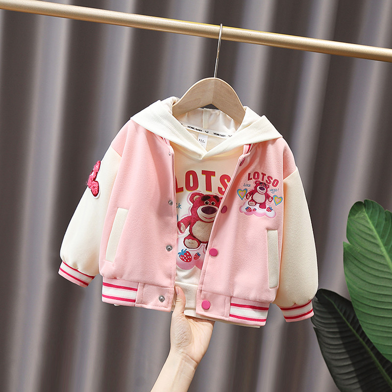 棒球服春秋2024新款韩版小女孩卡通洋气潮款