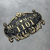 亚克力门牌号码 家用住宅房间仿古铜家用标志牌 牌数字别墅个性