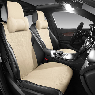 热销汽车坐垫翻毛适用飞度卡罗拉宝来朗逸五座四季皮半包马鞍垫座