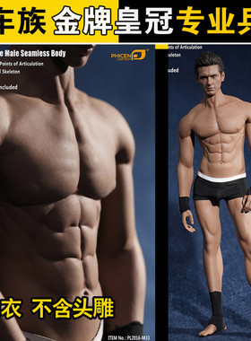 现货Phicen M33 TBLeague 1/6兵人偶 钢骨绘画人体包胶肌肉男素体