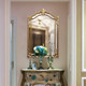 欧式 装 饰镜复古梳妆台挂镜装 旺盛镜面 饰壁炉镜子壁挂雕法式 镜子