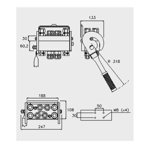 热销倍系列faster多路同步连接p808润八路同步连接快速接头尺寸08