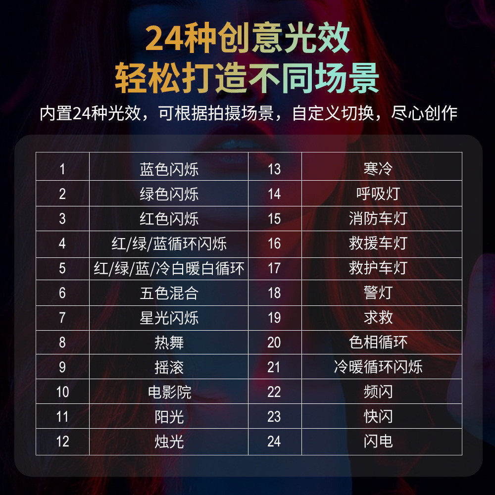 热销60W户外手持便携LED舞台直播打光灯COB视频专业摄影RGB补光灯