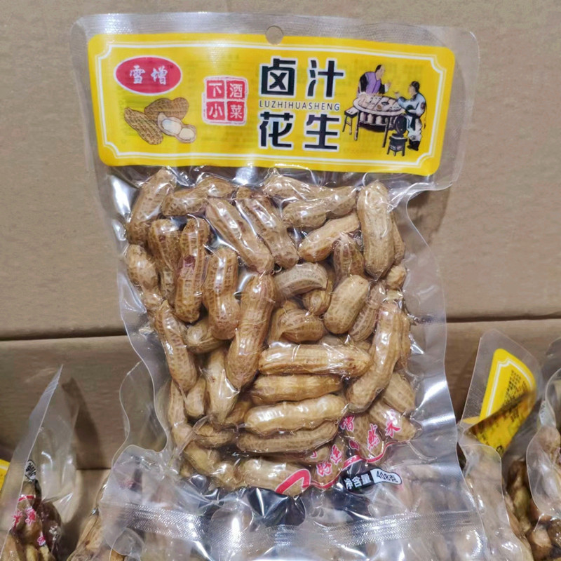 雪增卤汁花生 休闲零食 408克/袋包邮