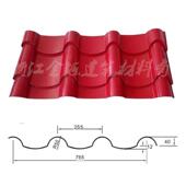 铝镁锰墅仿古建材765型别琉璃瓦展览馆屋面用金属琉璃瓦