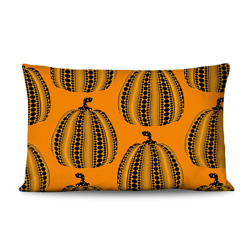 热销草间弥生抱枕套含柔软芯波点南瓜图案长枕长条靠枕客厅沙发床