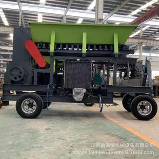 热销沙土壤粉土机移动式破碎机小型土块磨粉机干湿牛羊粪土粉碎机