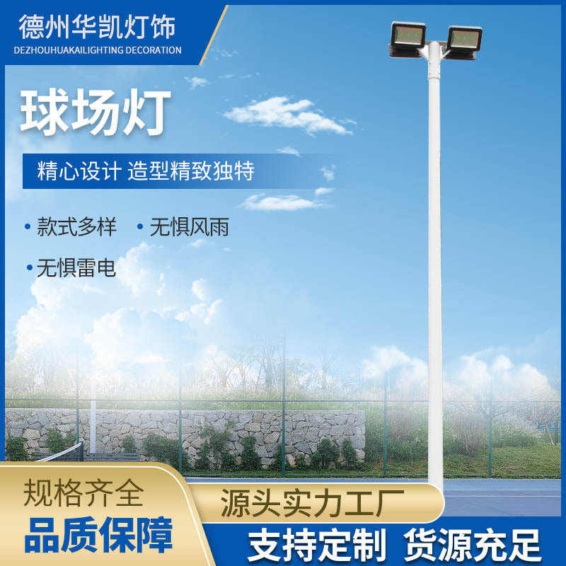 厂家直售户外led6-8米篮球场羽毛球场小区体育馆双头高杆球场灯