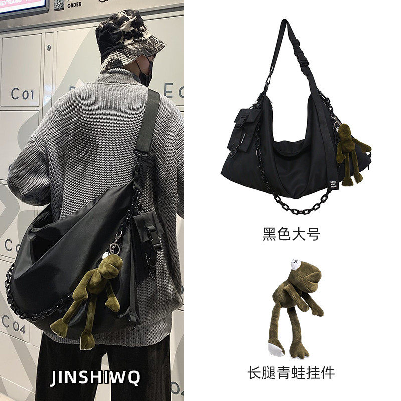 斜挎包男款休闲包工装包男士邮差包包单肩挎包女大容量出行轻新款